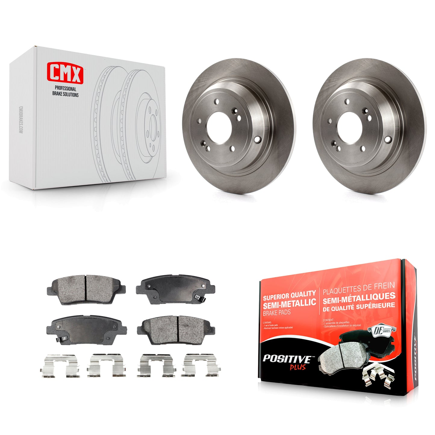 [Arrière] Kit de Disque et plaquette (semi-métallique) de frein pour Hyundai Genesis G80 Kia K900 K8F-101889