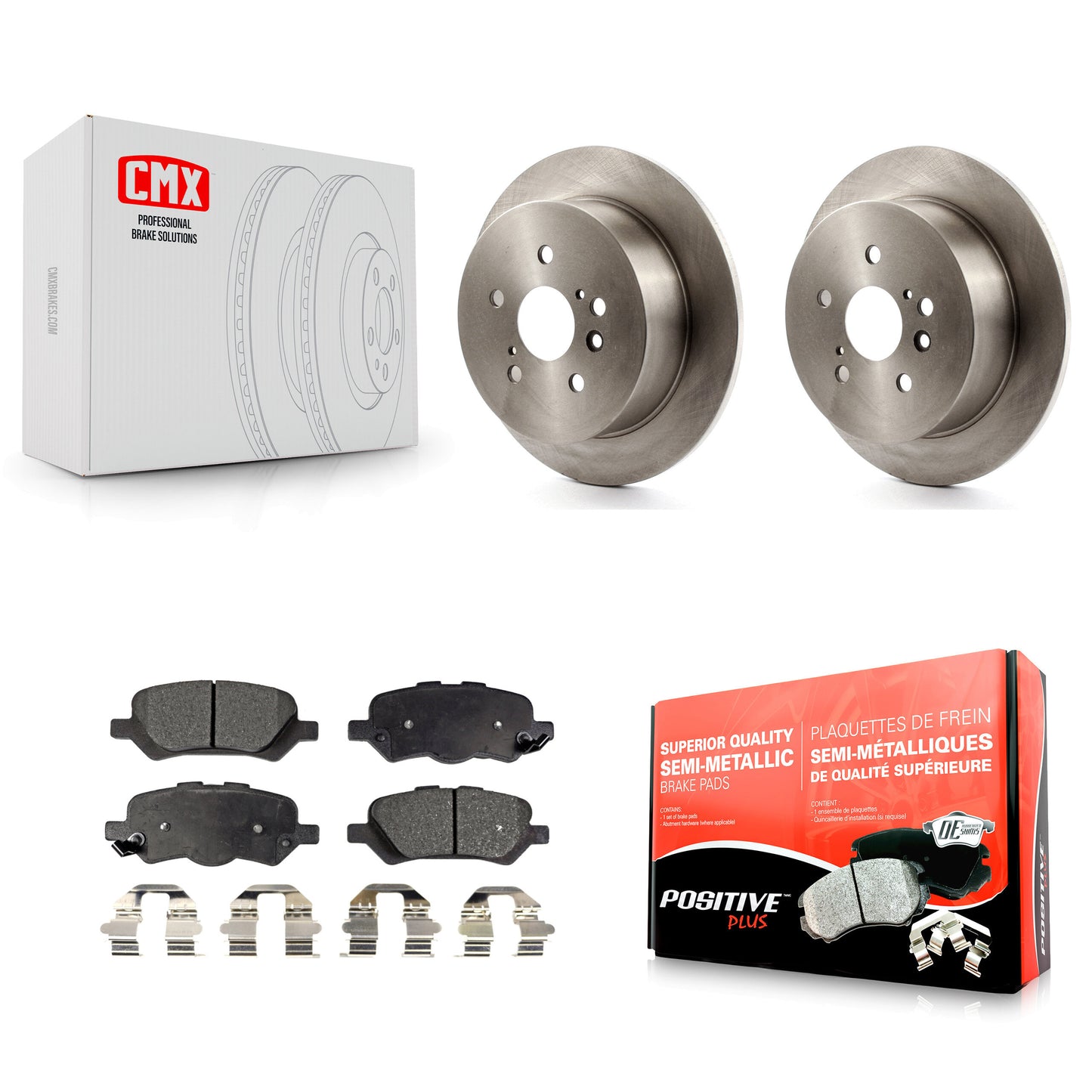 [Arrière] Kit de Disque et plaquette (semi-métallique) de frein pour 2009-2016 Toyota Venza K8F-101891