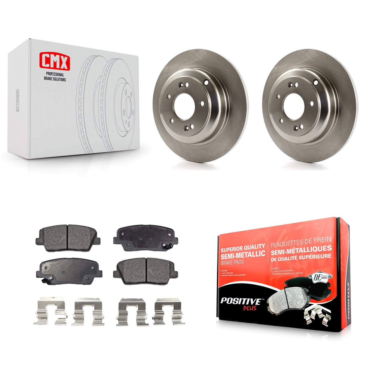 [Arrière] Kit de Disque et plaquette (semi-métallique) de frein pour Hyundai Genesis Coupe K8F-101900