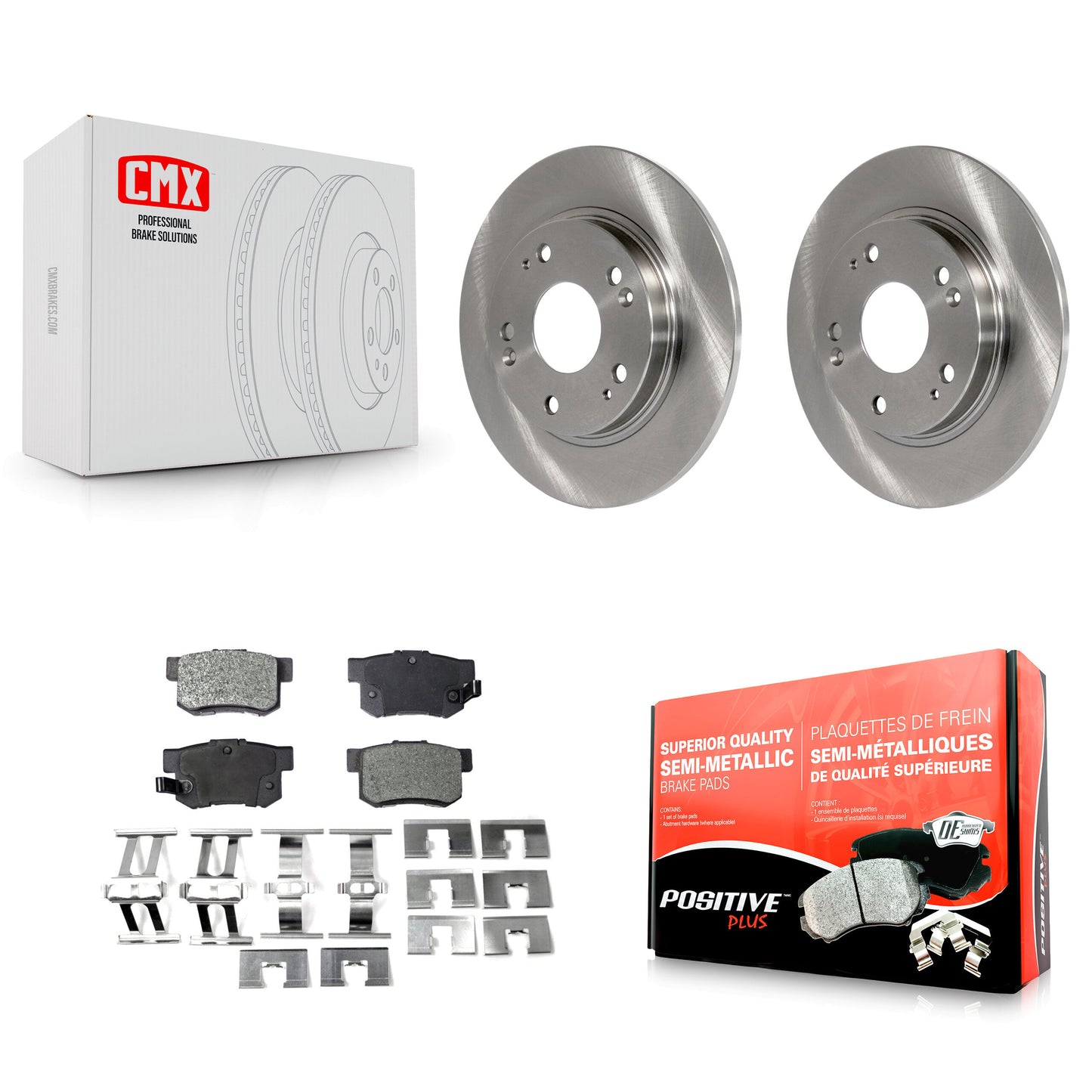 [Arrière] Kit de Disque et plaquette (semi-métallique) de frein pour 2011-2015 Honda CR-Z K8F-101918