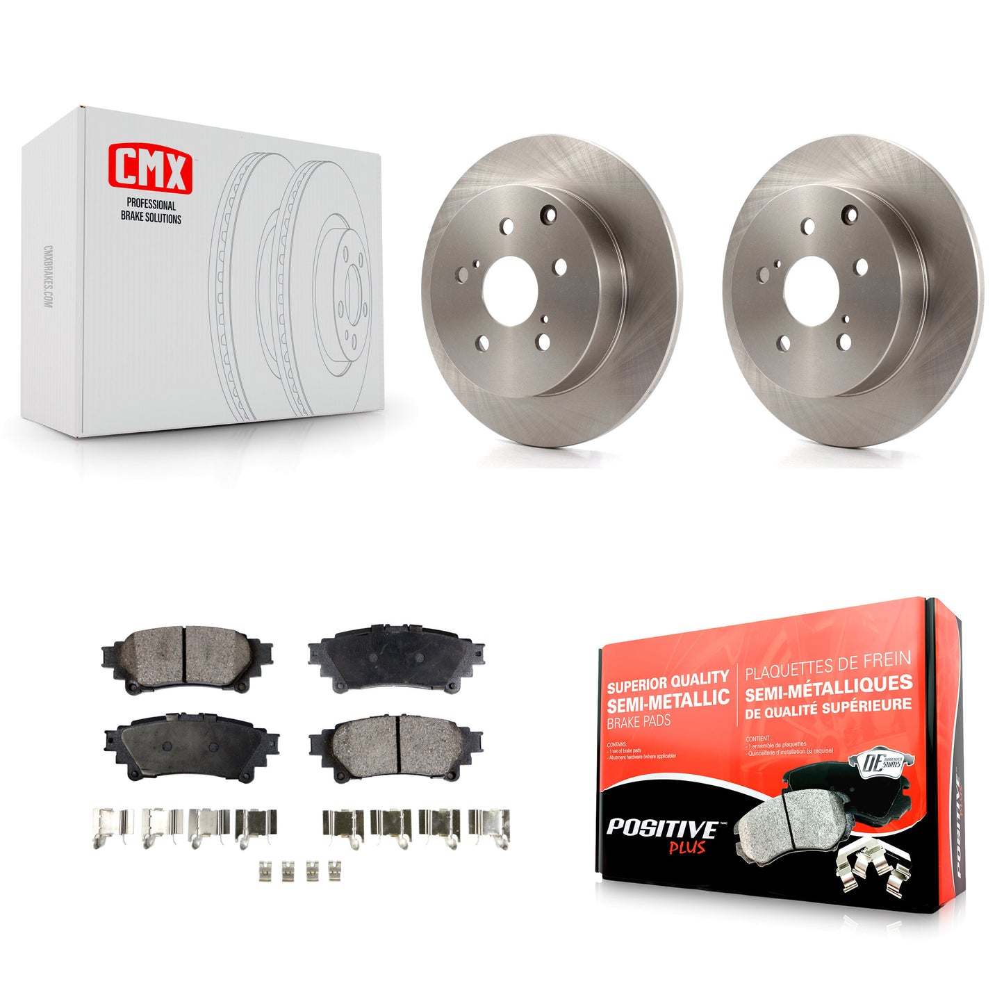 [Arrière] Kit de Disque et plaquette (semi-métallique) de frein pour Toyota Prius V Mirai K8F-101925