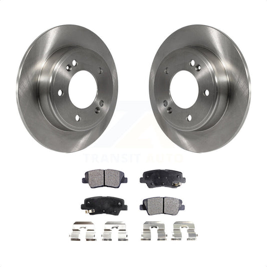 [Arrière] Kit de Disque et plaquette (semi-métallique) de frein pour Hyundai Elantra Kia Soul Forte Veloster GT Forte5 Coupe Koup K8F-101927 par Transit Auto
