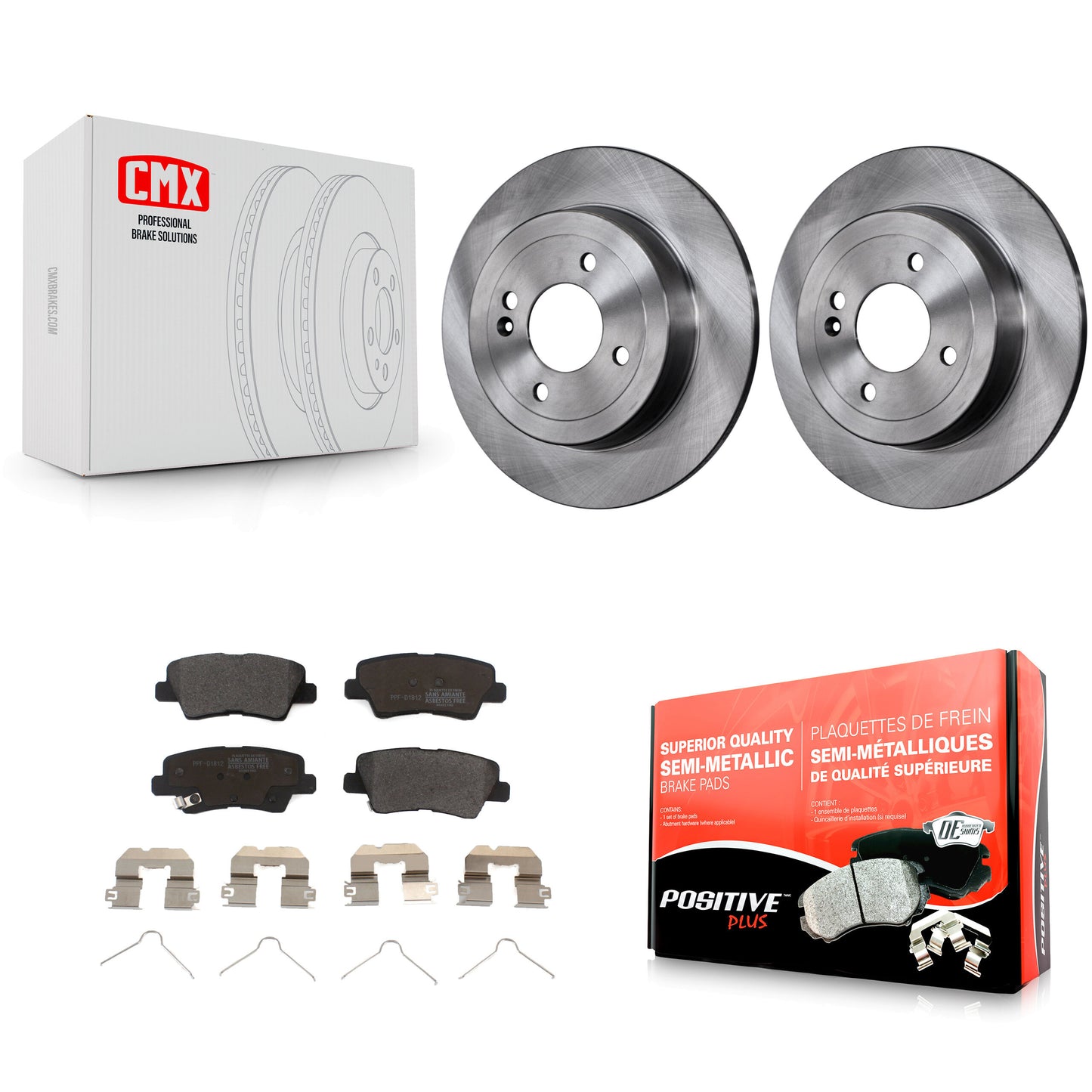 [Arrière] Kit de Disque et plaquette (semi-métallique) de frein pour Hyundai Accent Kia Rio K8F-101937