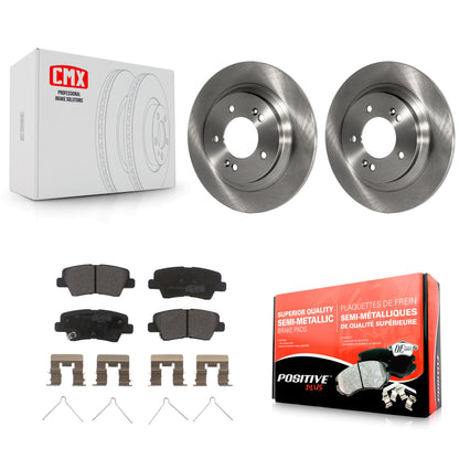 [Arrière] Kit de Disque et plaquette (semi-métallique) de frein pour Hyundai Sonata Kia Optima Elantra GT Soul EV Forte Forte5 K8F-101945