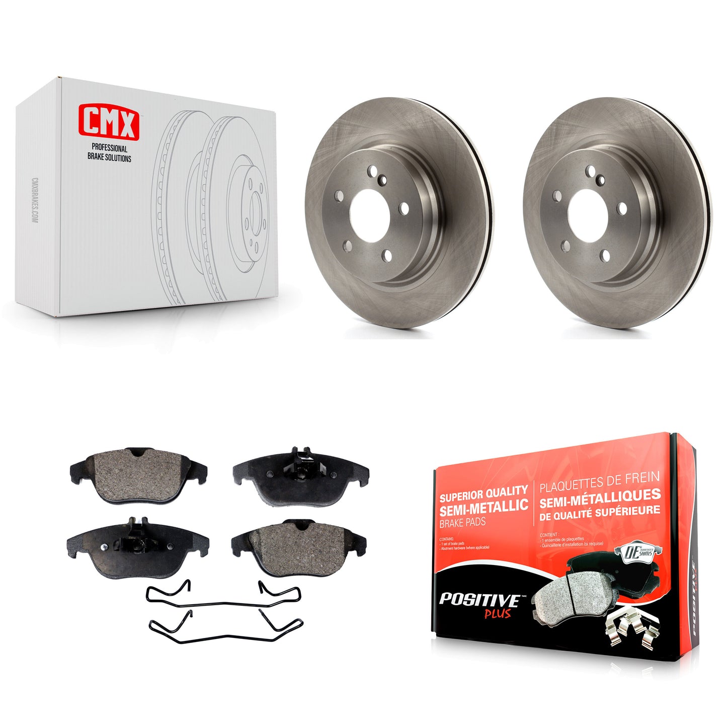 [Arrière] Kit de Disque et plaquette (semi-métallique) de frein pour Mercedes-Benz E350 C250 C300 C350 E550 K8F-101953