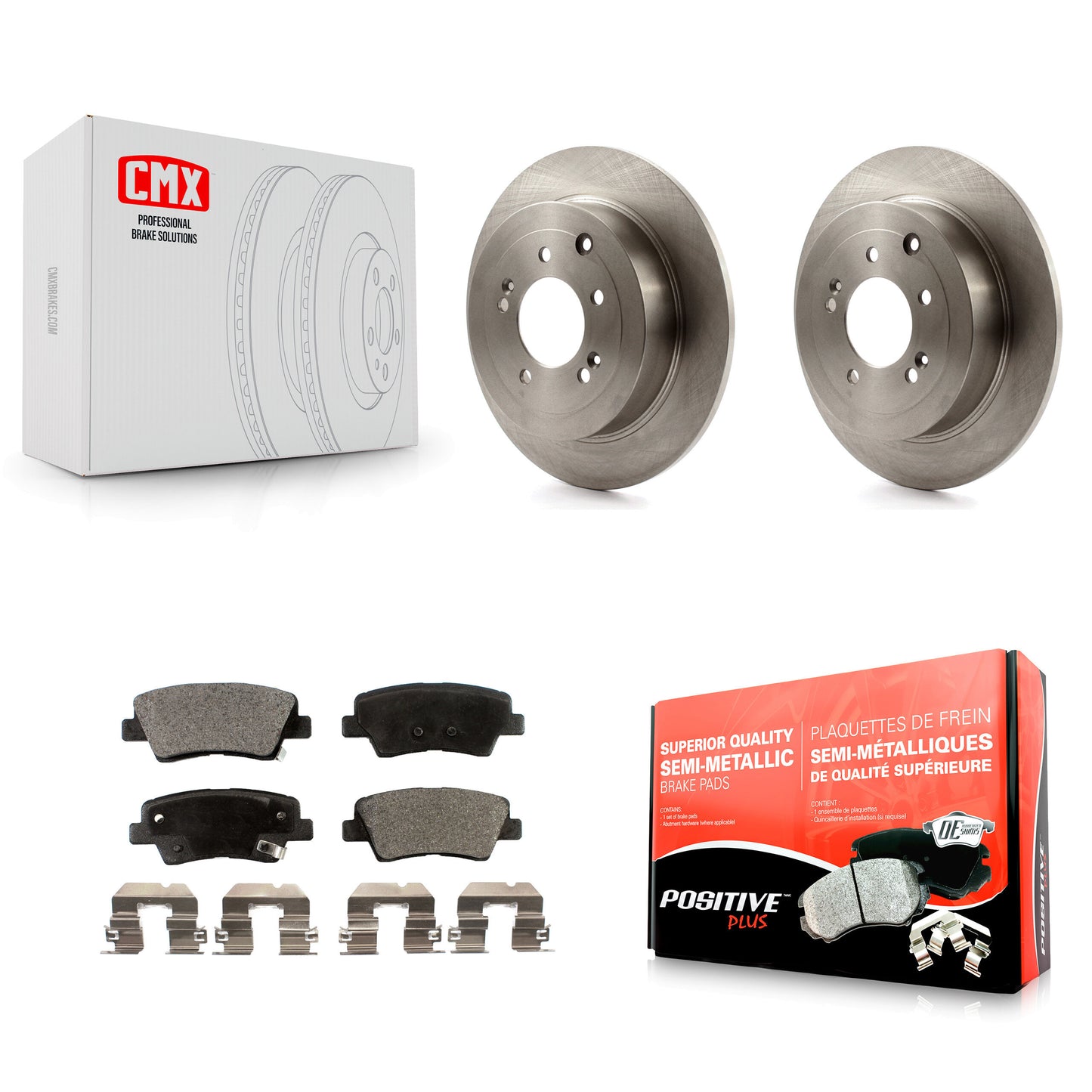 [Arrière] Kit de Disque et plaquette (semi-métallique) de frein pour Hyundai Tucson Kia Sportage K8F-101969