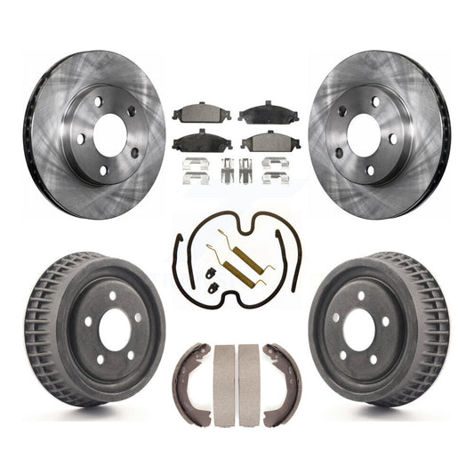 [Avant + Arrière] Kit de Disque et plaquette (semi-métallique) de frein pour Chevrolet Pontiac Grand Am Malibu Classic Oldsmobile Alero Cutlass K8F-101998