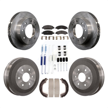 [Avant + Arrière] Kit de Disque et plaquette (semi-métallique) de frein pour 2011 Chevrolet Silverado 1500 Hybrid K8F-102017 par Transit Auto