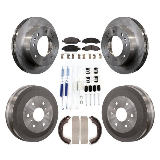 [Avant + Arrière] Kit de Disque et plaquette (semi-métallique) de frein pour 2011 Chevrolet Silverado 1500 Hybrid K8F-102017 par Transit Auto