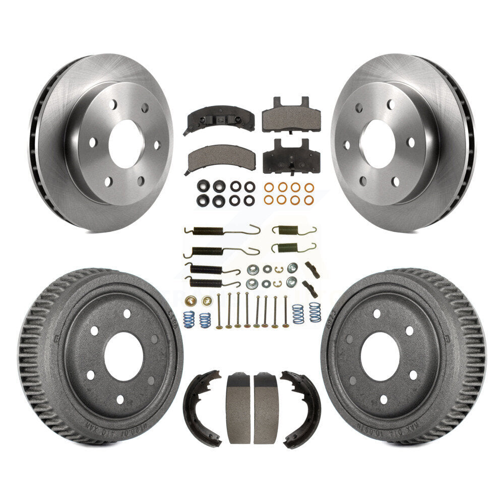 [Avant + Arrière] Kit de Disque et plaquette (semi-métallique) de frein pour 1995-1997 GMC Yukon 2 doors avec 4WD GAS engine avec 11" Diameter K8F-102019