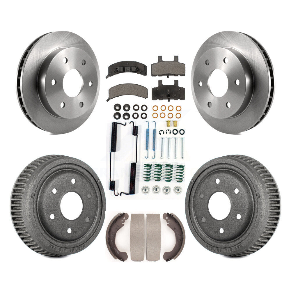 [Avant + Arrière] Kit de Disque et plaquette (semi-métallique) de frein pour Chevrolet K1500 GMC Yukon Blazer avec 10" Diameter K8F-102020