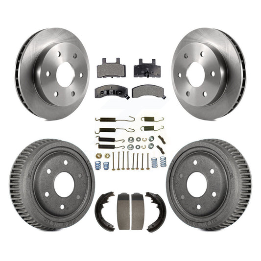 [Avant + Arrière] Kit de Disque et plaquette (semi-métallique) de frein pour 1995-1997 GMC Yukon 2 doors avec 4WD DIESEL engine avec 11" Diameter K8F-102021