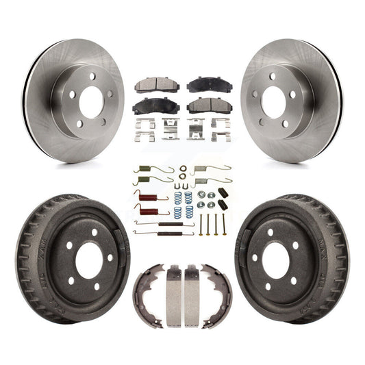 [Avant + Arrière] Kit de Disque et plaquette (semi-métallique) de frein pour Ford Ranger Mazda B3000 B4000 avec 9" Diameter 4WD K8F-102027