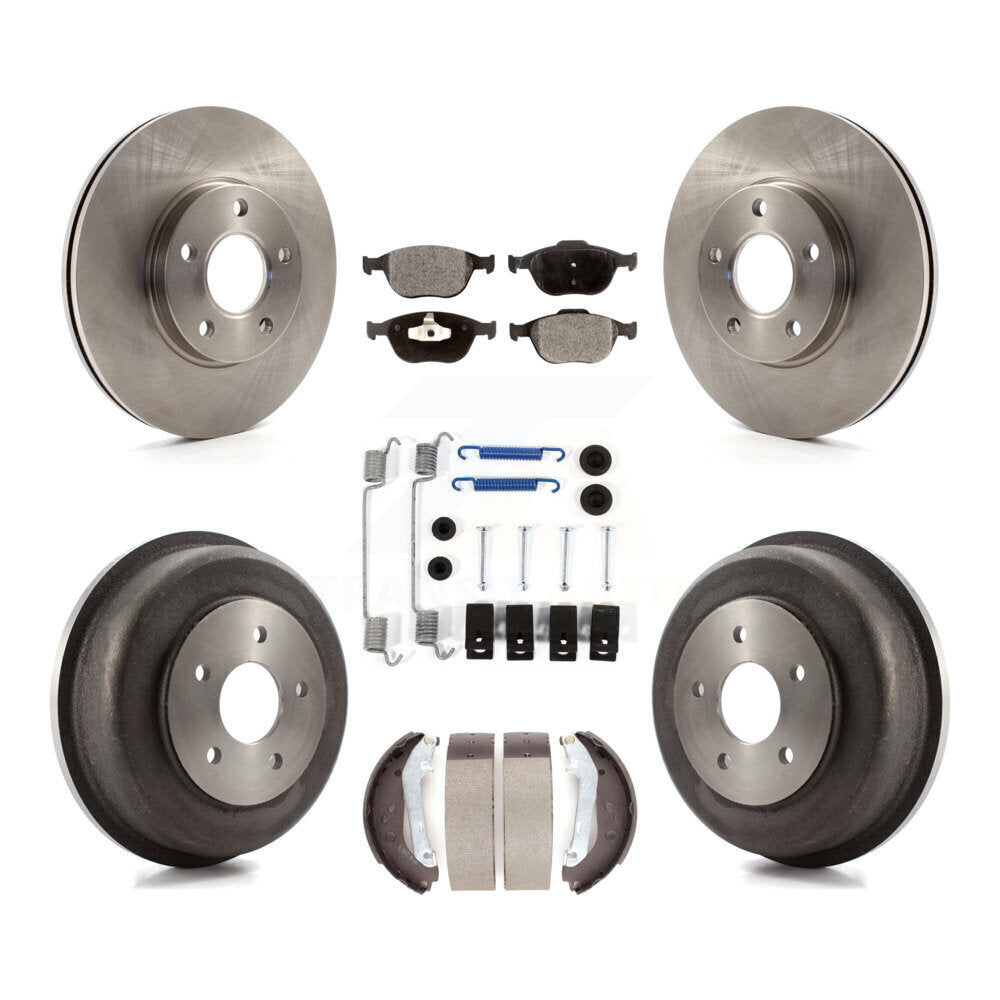 [Avant + Arrière] Kit de Disque et plaquette (semi-métallique) de frein pour 2010-2013 Ford Connect K8F-102039