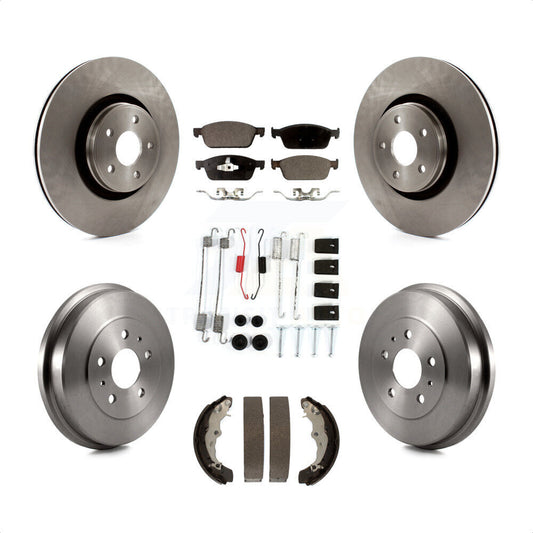 [Avant + Arrière] Kit de Disque et plaquette (semi-métallique) de frein pour 2015-2016 Ford Focus ST FMSI=1004 K8F-102042 par Transit Auto