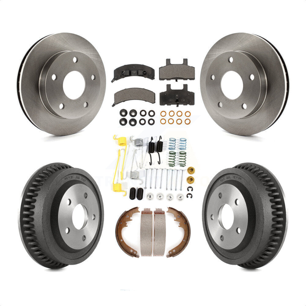 [Avant + Arrière] Kit de Disque et plaquette (semi-métallique) de frein pour 1994-1999 Dodge Ram 1500 4WD K8F-102044 par Transit Auto