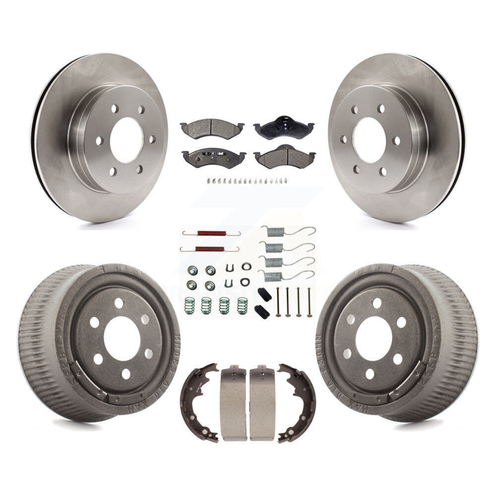 [Avant + Arrière] Kit de Disque et plaquette (semi-métallique) de frein pour 2000-2002 Dodge Dakota avec 9" Diameter K8F-102047