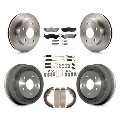 [Avant + Arrière] Kit de Disque et plaquette (semi-métallique) de frein pour 2000-2001 Dodge Ram 1500 4WD K8F-102050 par Transit Auto