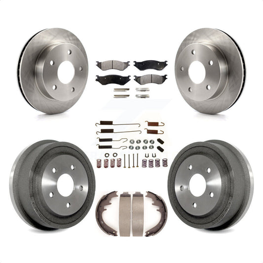 [Avant + Arrière] Kit de Disque et plaquette (semi-métallique) de frein pour 2000-2001 Dodge Ram 1500 4WD K8F-102050 par Transit Auto