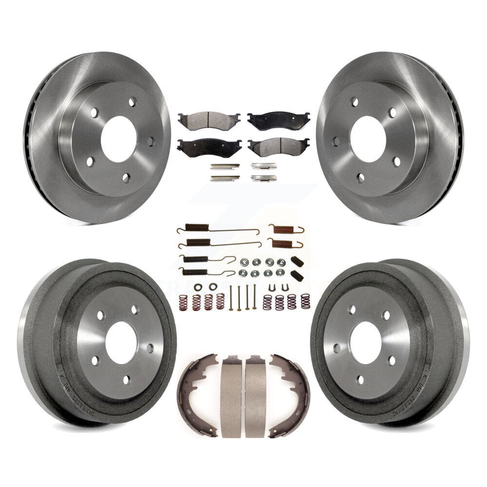 [Avant + Arrière] Kit de Disque et plaquette (semi-métallique) de frein pour 2000-2001 Dodge Ram 1500 RWD K8F-102051