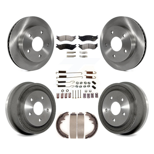 [Avant + Arrière] Kit de Disque et plaquette (semi-métallique) de frein pour 2000-2001 Dodge Ram 1500 RWD K8F-102051