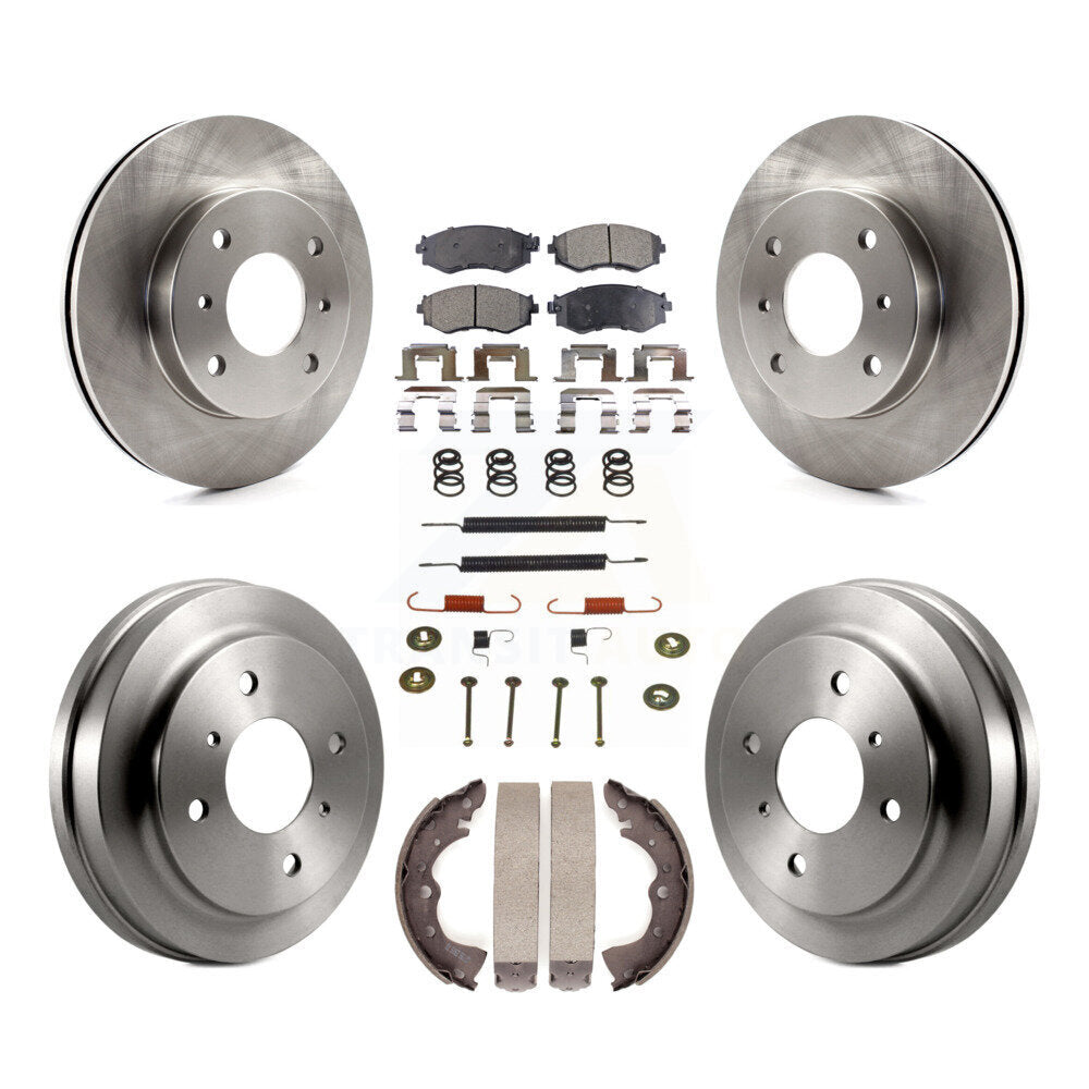 [Avant + Arrière] Kit de Disque et plaquette (semi-métallique) de frein pour 2002-2006 Nissan Sentra 1.8L K8F-102068