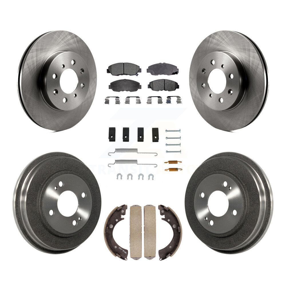 [Avant + Arrière] Kit de Disque et plaquette (semi-métallique) de frein pour Honda Civic K8F-102074