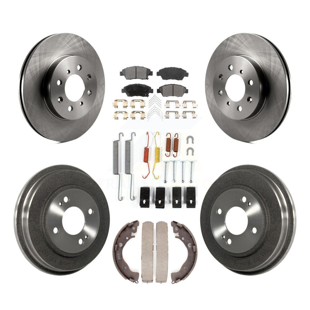 [Avant + Arrière] Kit de Disque et plaquette (semi-métallique) de frein pour Honda Fit K8F-102075