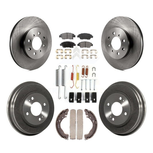 [Avant + Arrière] Kit de Disque et plaquette (semi-métallique) de frein pour Honda Fit K8F-102075