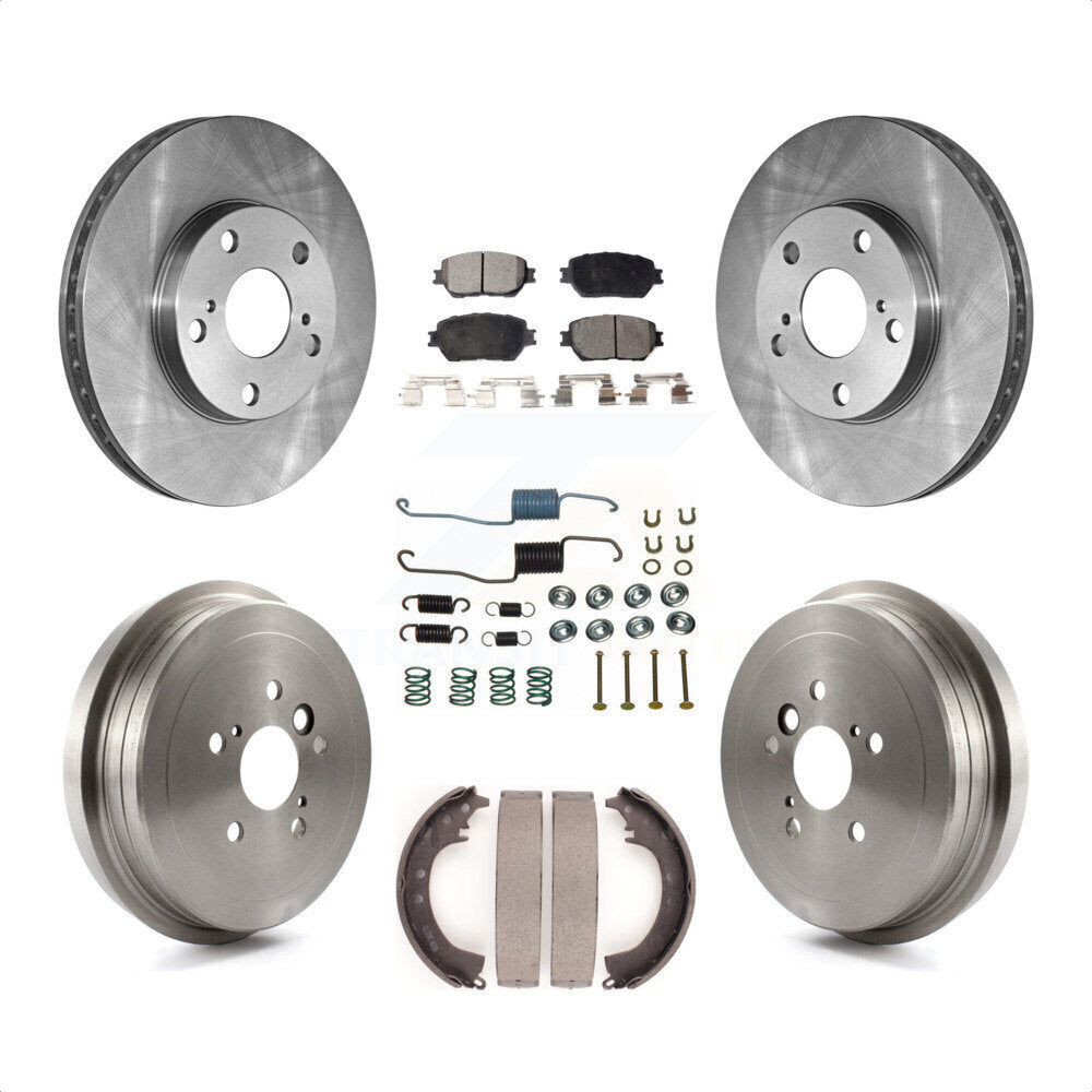 [Avant + Arrière] Kit de Disque et plaquette (semi-métallique) de frein pour 2005-2006 Toyota Camry Base LE Vehicles Manufactured In Japan K8F-102086 par Transit Auto