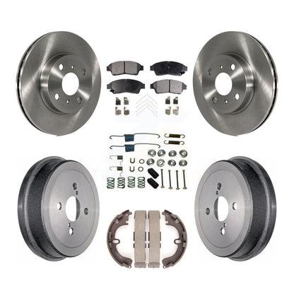 [Avant + Arrière] Kit de Disque et plaquette (semi-métallique) de frein pour 1993-1997 Toyota Corolla Geo Prizm K8F-102089