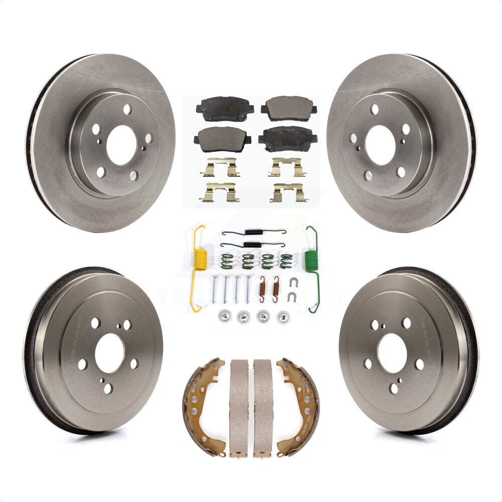 [Avant + Arrière] Kit de Disque et plaquette (semi-métallique) de frein pour 2000 Toyota Celica GT K8F-102093 par Transit Auto
