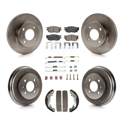 [Avant + Arrière] Kit de Disque et plaquette (semi-métallique) de frein pour 2006 Hyundai Accent Hatchback To 09 30 05 K8F-102128