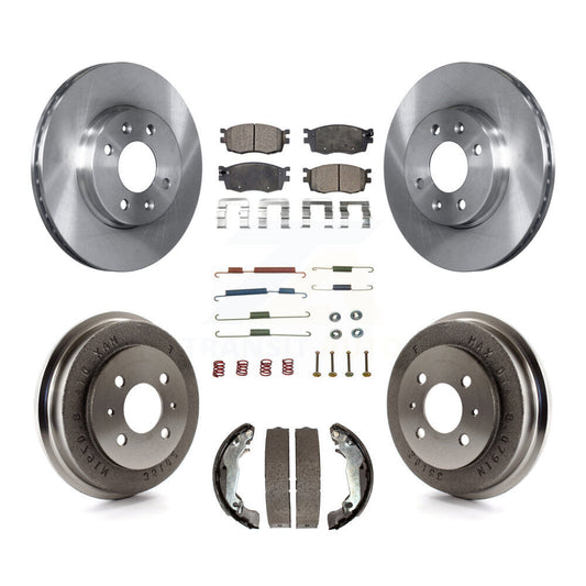 [Avant + Arrière] Kit de Disque et plaquette (semi-métallique) de frein pour 2006 Hyundai Accent Sedan To 09 30 05 K8F-102135