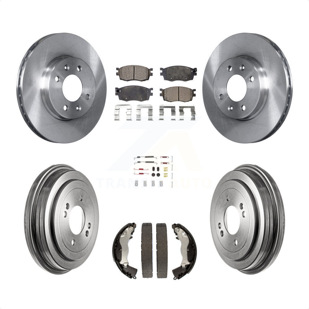 [Avant + Arrière] Kit de Disque et plaquette (semi-métallique) de frein pour Hyundai Accent Kia Rio Rio5 K8F-102136 par Transit Auto