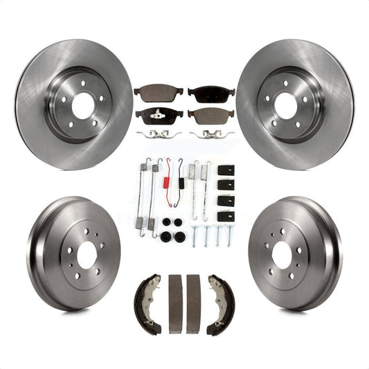 [Avant + Arrière] Kit de Disque et plaquette (semi-métallique) de frein pour 2013 Ford Focus ST FMSI=1004 K8F-102139 par Transit Auto