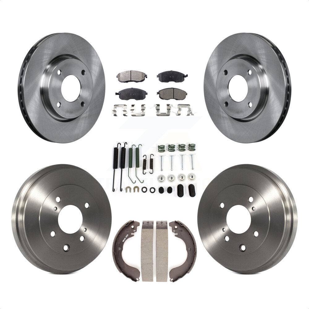 [Avant + Arrière] Kit de Disque et plaquette (semi-métallique) de frein pour Nissan Sentra Versa Cube K8F-102140 par Transit Auto