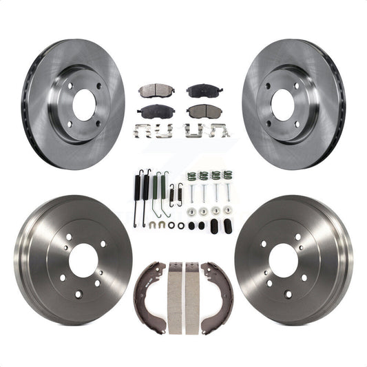 [Avant + Arrière] Kit de Disque et plaquette (semi-métallique) de frein pour Nissan Sentra Versa Cube K8F-102140 par Transit Auto