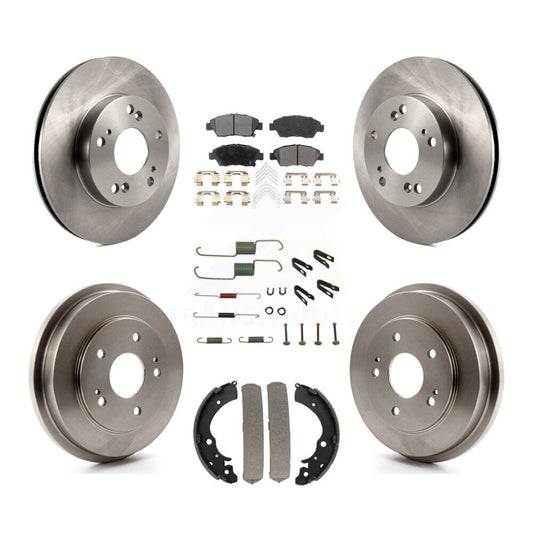 [Avant + Arrière] Kit de Disque et plaquette (semi-métallique) de frein pour Honda Civic K8F-102143