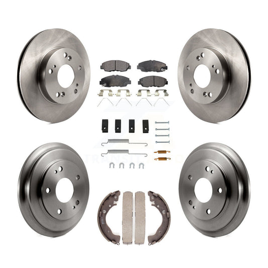 [Avant + Arrière] Kit de Disque et plaquette (semi-métallique) de frein pour Honda Civic K8F-102146