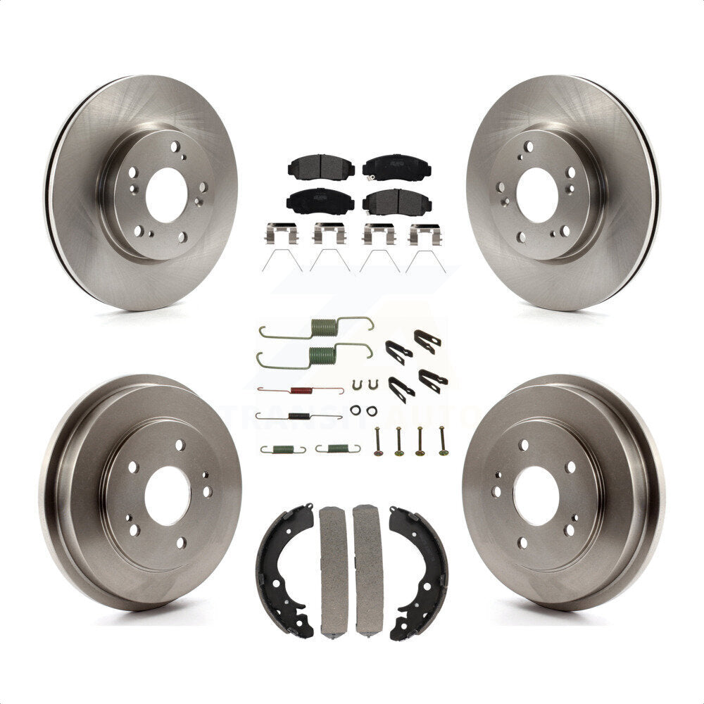 [Avant + Arrière] Kit de Disque et plaquette (semi-métallique) de frein pour Honda Civic K8F-102149 par Transit Auto