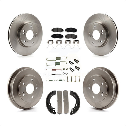 [Avant + Arrière] Kit de Disque et plaquette (semi-métallique) de frein pour Honda Civic K8F-102149 par Transit Auto