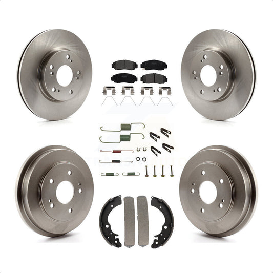 [Avant + Arrière] Kit de Disque et plaquette (semi-métallique) de frein pour Honda Civic K8F-102149 par Transit Auto