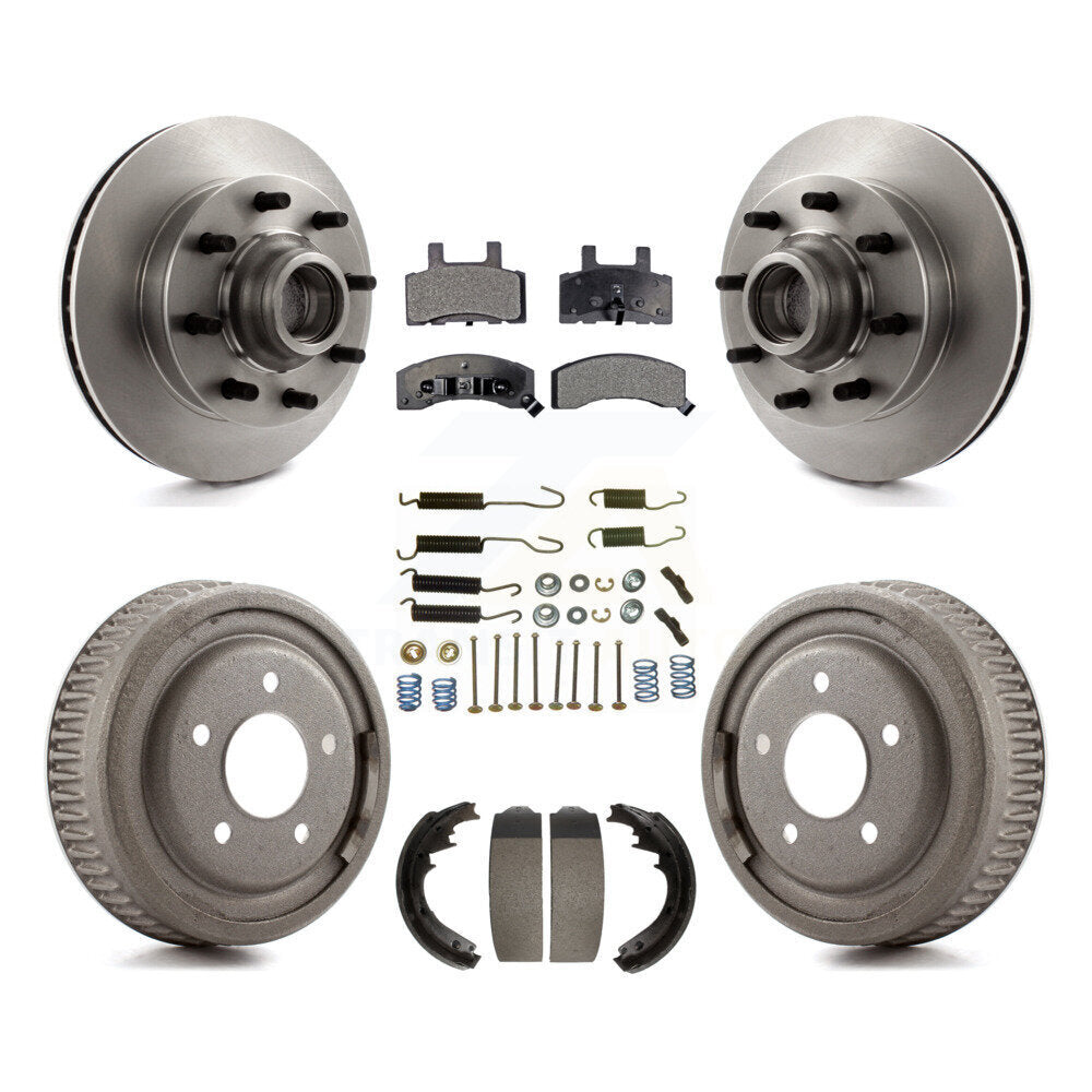 [Avant + Arrière] Kit de Disque et plaquette (semi-métallique) de frein pour 1995-1997 GMC Yukon RWD avec DIESEL engine avec 11" Diameter K8F-102158