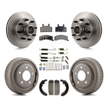 [Avant + Arrière] Kit de Disque et plaquette (semi-métallique) de frein pour 1995-1997 GMC Yukon RWD avec DIESEL engine avec 11" Diameter K8F-102158