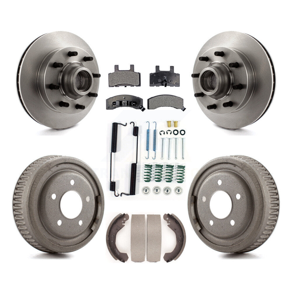 [Avant + Arrière] Kit de Disque et plaquette (semi-métallique) de frein pour 1995-1997 GMC Yukon RWD avec DIESEL engine avec 10" Diameter K8F-102159