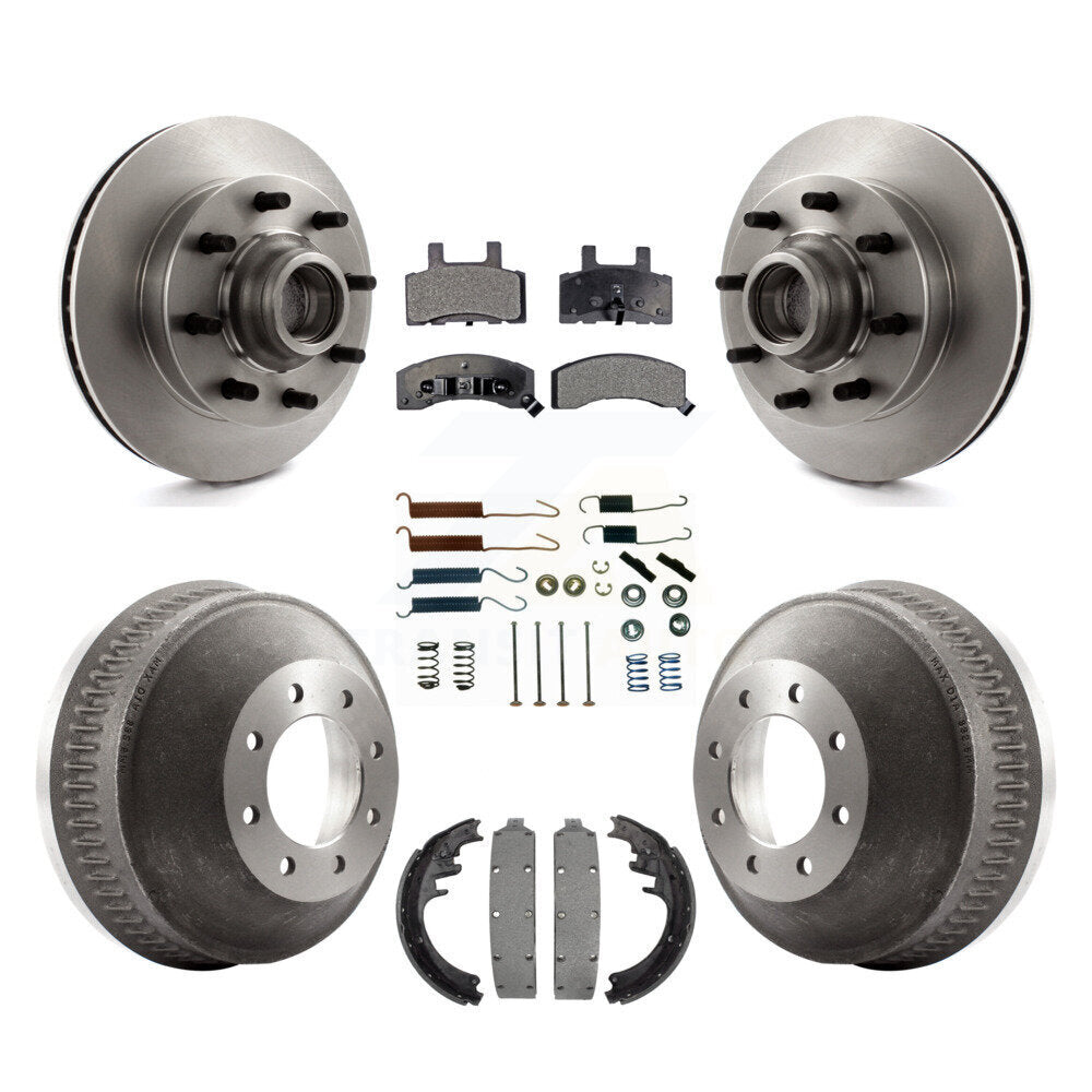 [Avant + Arrière] Kit de Disque et plaquette (semi-métallique) de frein pour 1998-1999 Chevrolet C1500 Suburban DIESEL engine avec 13" Diameter K8F-102160