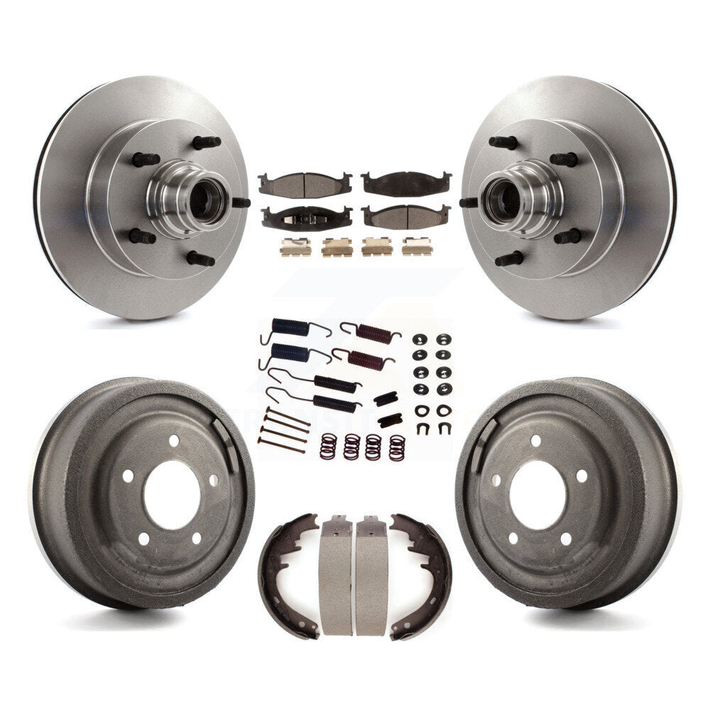 [Avant + Arrière] Kit de Disque et plaquette (semi-métallique) de frein pour Ford F-150 E-150 Econoline K8F-102164