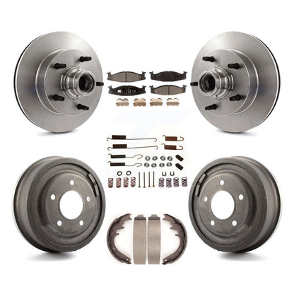 [Avant + Arrière] Kit de Disque et plaquette (semi-métallique) de frein pour 1997-1999 Ford E-150 Econoline 2-Wheel ABS K8F-102165