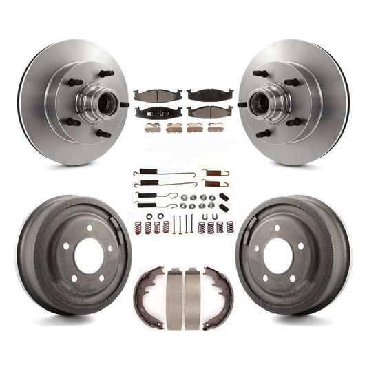 [Avant + Arrière] Kit de Disque et plaquette (semi-métallique) de frein pour 1997-1999 Ford E-150 Econoline 2-Wheel ABS K8F-102165